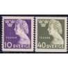 Sverige. 1946. Esaias Tegnér, 10-40 Øre. AFA nr. 329-30 **    postfrisk stemplet FDC st,