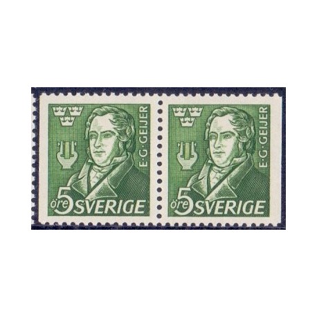 Sverige. 1947. E. G. Geijer. AFA nr. 333Cv & 333Ch **    postfrisk stemplet FDC st,