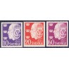 Sverige. 1947. Kong Gustav V's 40 års jubilæum, 10-60 Øre. AFA nr. 335-37 **    postfrisk stemplet FDC st,