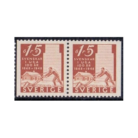 Sverige. 1948. Svensk udvandring. AFA nr. 346Cv & 346Ch **    postfrisk stemplet FDC st,