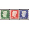 Sverige. 1948. Kong Gustav V's 90 år, 10-30+10 Øre AFA nr. 349-51 **   postfrisk stemplet FDC st,