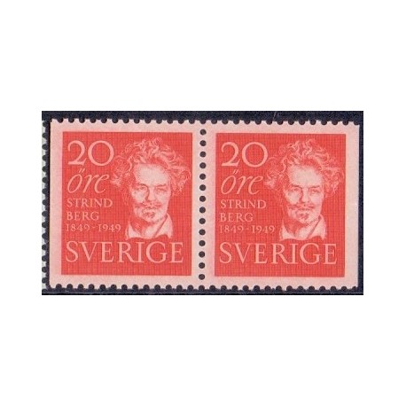 Sverige. 1949. August Strindberg,.AFA nr. 352Cv & 352Ch **   postfrisk stemplet FDC st,