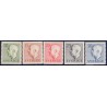 Sverige. 1951.Kong Gustav, 10-30 Øre, AFA nr. 365-69 **    postfrisk stemplet FDC st,