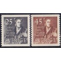 Sverige. 1951. Christofer Polhem, 25-45 Øre, AFA nr. 370-71 **    postfrisk stemplet FDC st,