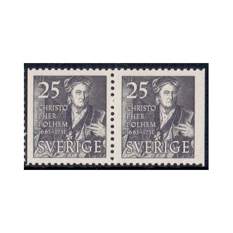 Sverige. 1951. Christofer Polhem, AFA nr. 370Cv & 370Ch **   postfrisk stemplet FDC st,