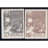 Sverige. 1952. Olavus Petris 25 Øre-1,40 Kr, AFA nr. 373-74 **   postfrisk stemplet FDC st,