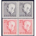 Sverige. 1952. Farve og suppleringsværdier, AFA nr. 375Cv-376Ch ** (2)   postfrisk stemplet FDC st,