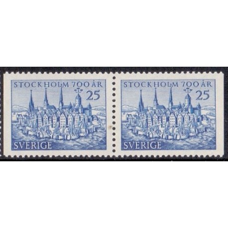 Sverige. 1953. Stockholm,  AFA nr. 389Cv & 389Ch **  postfrisk stemplet FDC st,