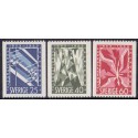 Sverige. 1953. Telegrafvæsnet 100 år, 25-60 Øre, AFA nr. 391-93 **  postfrisk stemplet FDC st,