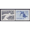 Sverige. 1954. Ski verdensmesterskaber, 20 Øre-1 Kr, AFA nr. 394-95 **  postfrisk stemplet FDC st,