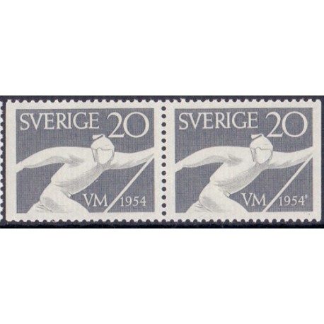 Sverige. 1954. Ski verdensmesterskaber, AFA nr. 394Cv & 394Ch  **  postfrisk stemplet FDC st,