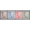 Sverige. 1954. Farve og suppleringsværdier, AFA nr. 396-99  ** postfrisk stemplet FDC st,
