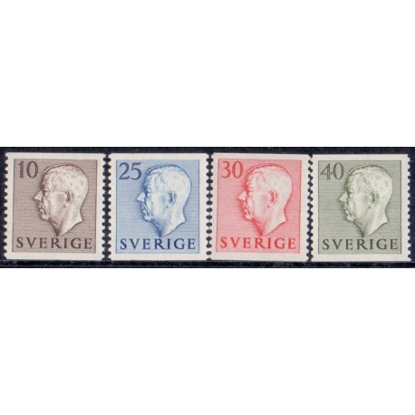 Sverige. 1954. Farve og suppleringsværdier, AFA nr. 396-99  ** postfrisk stemplet FDC st,
