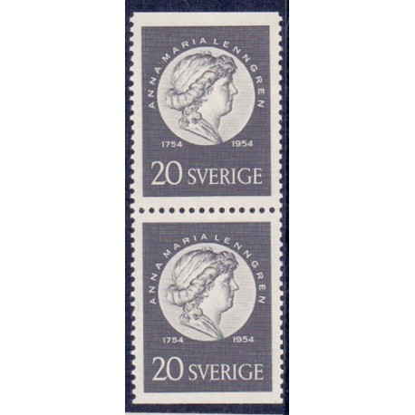 Sverige. 1954. Anne Maria Lenngren, AFA nr. 400Co & 400Cn **  postfrisk stemplet FDC st,
