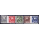 Sverige. 1954. Helleristninger, 50-90 Øre, AFA nr. 402-06 **   postfrisk stemplet FDC st,