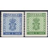 Sverige. 1955. Svenske frimærker 100 år, 25-40 Øre, AFA nr. 408-09 **    postfrisk stemplet FDC st,