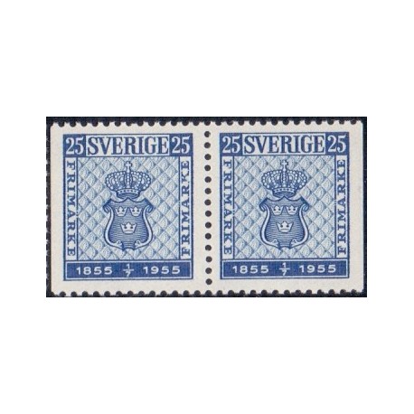 Sverige. 1955. Svenske frimærker 100 år, AFA nr. 408Cv & 408Ch **   postfrisk stemplet FDC st,