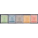 Sverige. 1955. Stockholm frimærkeudstilling 3-24, AFA nr. 412-16 **   postfrisk stemplet FDC st,