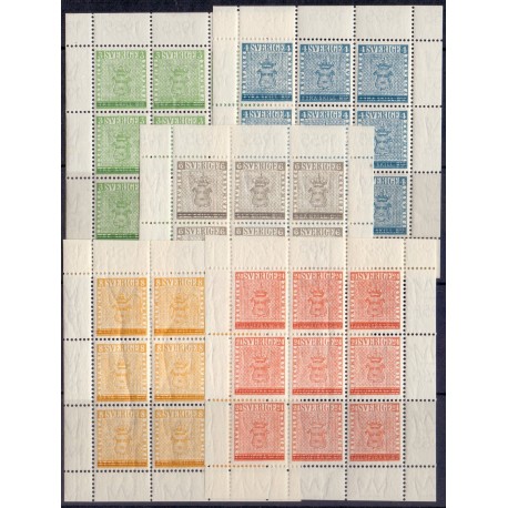 Sverige. 1955. Stockholm frimærkeudstilling 3-24, i arksæt, AFA nr. 412-16 **   postfrisk stemplet FDC st,