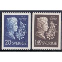 Sverige. 1955. P. D. A. Atterbom 20 Øre-1,40 kr, AFA nr. 417-18 **   postfrisk stemplet FDC st,