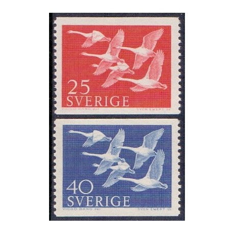 Sverige. 1956. Nordens dag 25-40 Øre, AFA nr. 422-23 **   postfrisk stemplet FDC st,