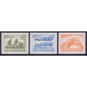 Sverige. 1956. Jernbanejubilæum 10-40 Øre, AFA nr. 424-26 **     postfrisk stemplet FDC st,
