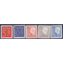 Sverige. 1957. Farveændringer og nye værdier, 5-80 Øre, AFA nr. 429-36 ** (8)    postfrisk stemplet FDC st,