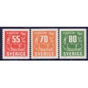 Sverige. 1957. Farveændringer og nye værdier, 5-80 Øre, AFA nr. 429-36 ** (8)    postfrisk stemplet FDC st,
