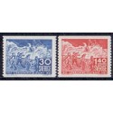 Sverige. 1957. Redningsselskabet 50 år, 30 Øre-1,40 kr. AFA nr. 427-28 **    postfrisk stemplet FDC st,