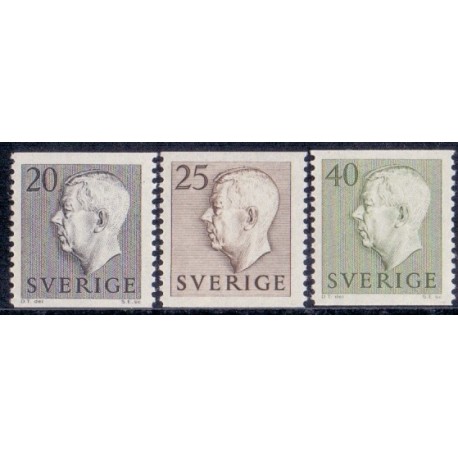 Sverige. 1957. Ny gravering, 20-45 Øre. AFA nr. 437-39 **   postfrisk stemplet FDC st,