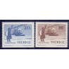 Sverige. 1958. 10 års helikopterpost, 30 Øre-1,40 kr. AFA nr. 440-41 **   postfrisk stemplet FDC st,