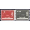 Sverige. 1958. Nordatlantiske postforbindelser, 15-40 Øre. AFA nr. 442-43 **   postfrisk stemplet FDC st,