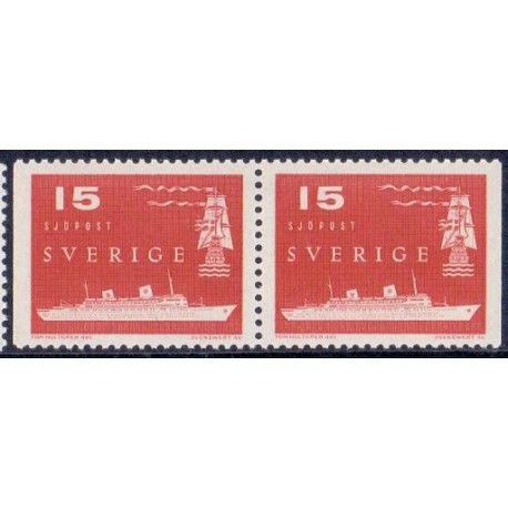 Sverige. 1958. Nordatlantiske postforbindelser. AFA nr. 442Cv & 442Ch **   postfrisk stemplet FDC st,