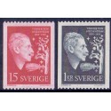 Sverige. 1959. Verner von Heidenstam. 15 Øre-1 kr.. AFA nr. 455-56 **    postfrisk stemplet FDC st,