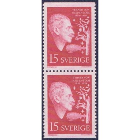 Sverige. 1959. Verner von Heidenstam. AFA nr. 455Co & 455Cn **    postfrisk stemplet FDC st,