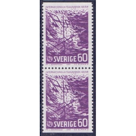 Sverige. 1965. UIT 100 år. AFA nr. 540Co & 540Cn **    postfrisk stemplet FDC st,