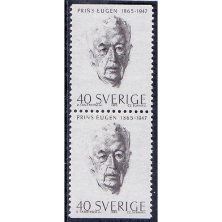 Sverige. 1965. Prins Eugen. 40 Øre-1 kr.  AFA nr. 542-43 **     postfrisk stemplet FDC st,