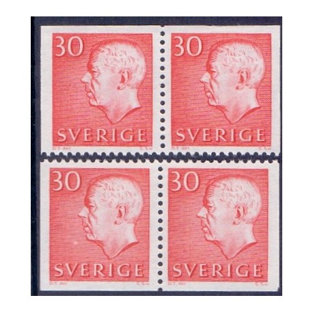 Sverige. 1966. Farveændringer. 2 vinkelsider, AFA nr. 557Dvo-557Dhn ** (2)  postfrisk stemplet FDC st,