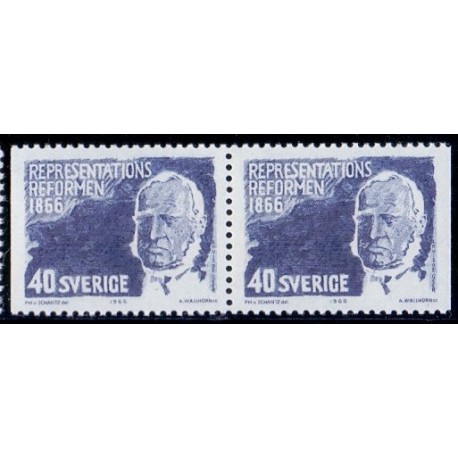 Sverige. 1966. Louis de Geer. AFA nr. 559Cv & 559Ch **   postfrisk stemplet FDC st,