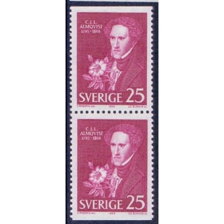 Sverige. 1966. C. J. L. Almqvist, AFA nr 564Co & 564Cn **  postfrisk stemplet FDC st,