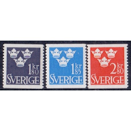 Sverige. 1967. Suppleringsværdier  1,80-2,80 kr. AFA nr 576-78 **  postfrisk stemplet FDC st,