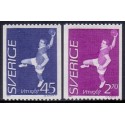 Sverige. 1967. VM i håndbold, 45 Øre-2,70 kr. AFA nr 574-75 **  postfrisk stemplet FDC st,