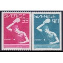 Sverige. 1967. VM i bordtenis 35-90 Øre. AFA nr 583-84  ** postfrisk stemplet FDC st,