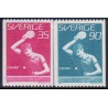 Sverige. 1967. VM i bordtenis 35-90 Øre. AFA nr 583-84  ** postfrisk stemplet FDC st,