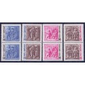 Sverige. 1967. Bronzekunst. 586Co-589Cn ** (4 par)    postfrisk stemplet FDC st,