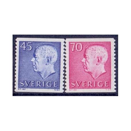 Sverige. 1967. Suppleringsværdier 45-70 Øre AFA nr. 592-93 **    postfrisk stemplet FDC st,