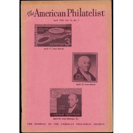 The American Philatelist volume 71 April 1958 