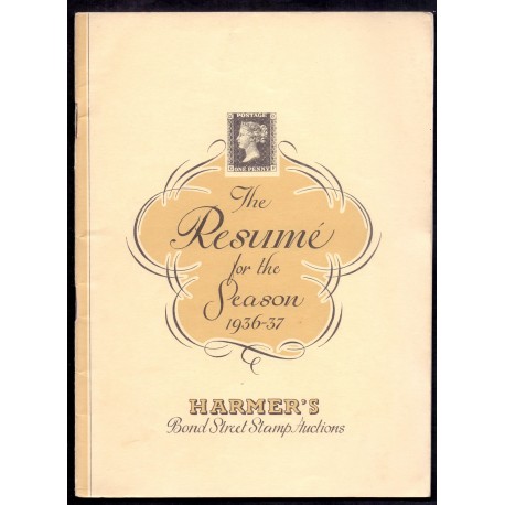 Auktionskatalog. The Resume fore the season 1936-37 HARMERS Bond Street Stamp