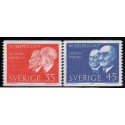 Sverige. 1967. Nobelpristager 1907 35-45 Øre,  AFA nr. 602-03 **   postfrisk stemplet FDC st,