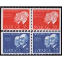 Sverige. 1967. Nobelpristager 1907,  AFA nr. 602Cv-603Ch ** (2 par)   postfrisk stemplet FDC st,